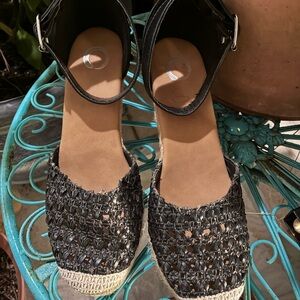 Charming Charlie Black Woven Espadrilles
